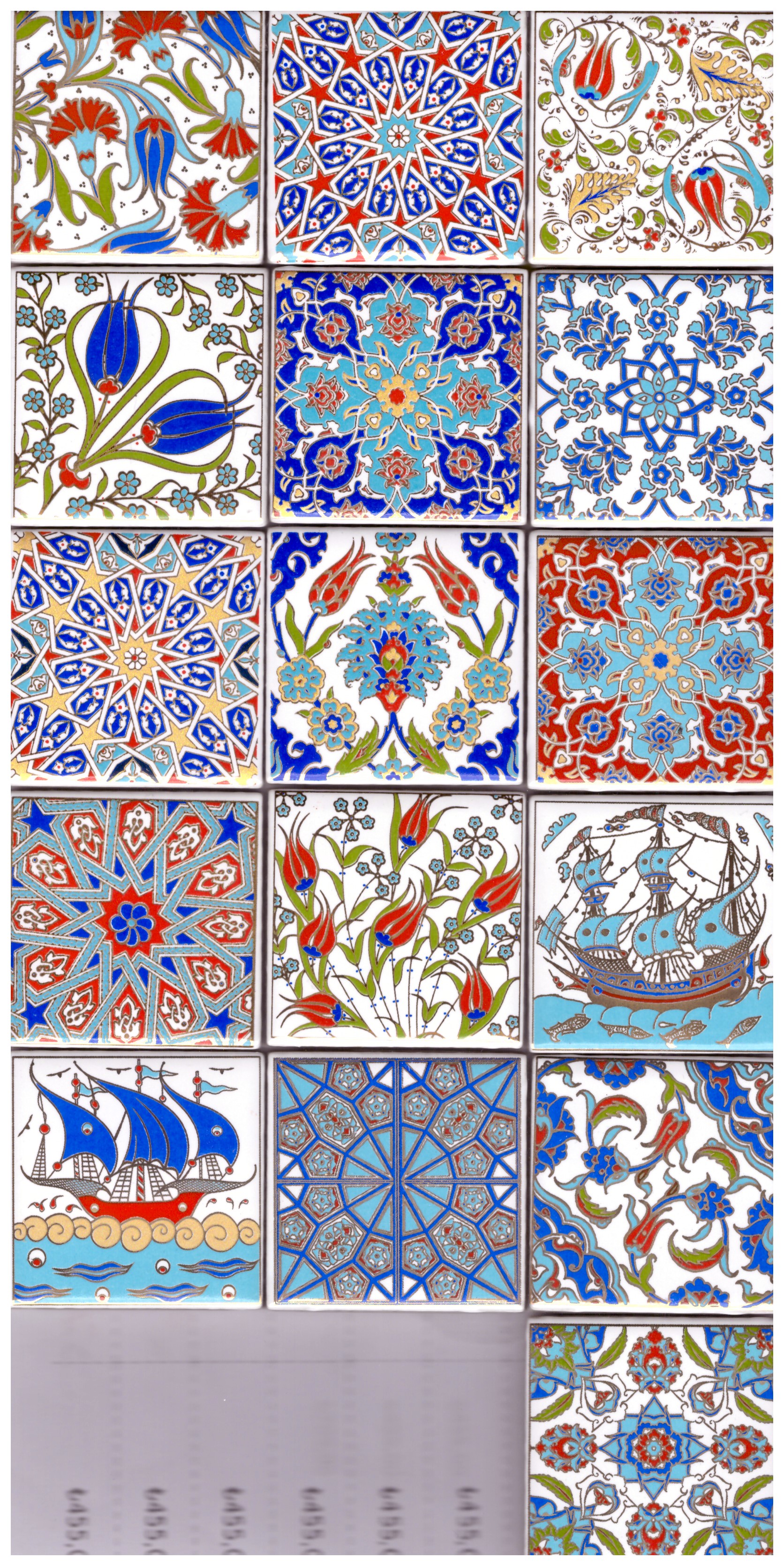 çini magnet-çini karolar 5x5 - 10x10 I Kütahya Çini
